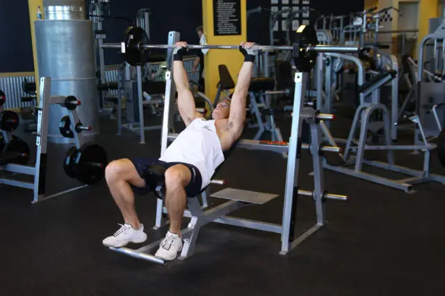 Barbell Incline Shoulder Raise 1