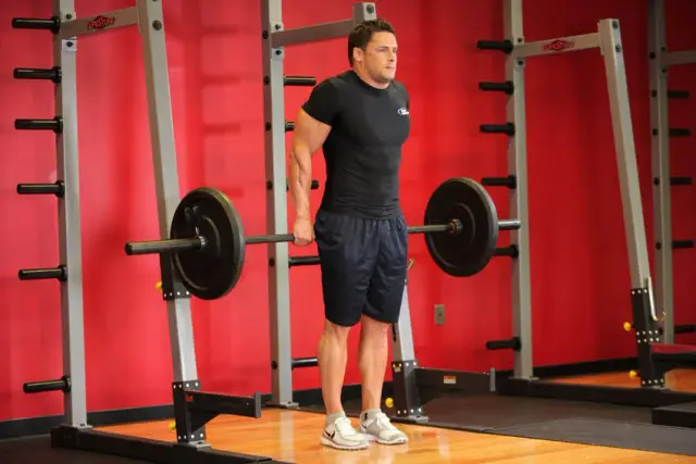 Barbell Shrug Behind The Back 2