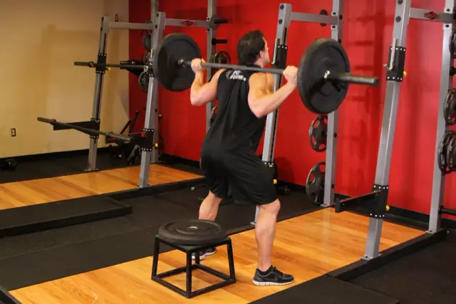 Barbell Squat To A Bench 1
