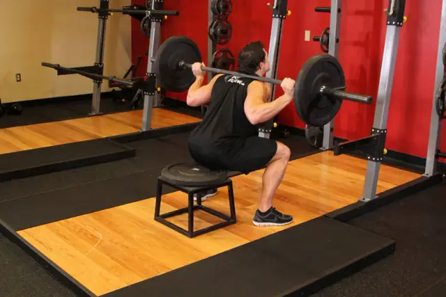 Barbell Squat To A Bench 2
