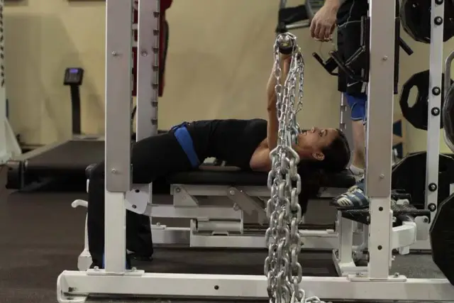 Bench Press with Chains 2