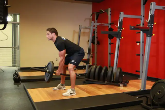 Bent Over One-Arm Long Bar Row 1