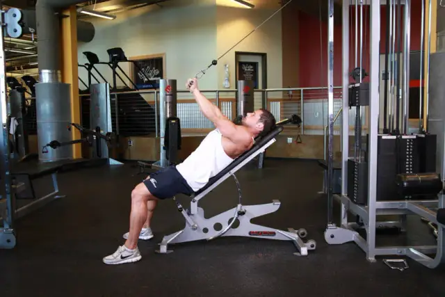 Cable Incline Triceps Extension 2