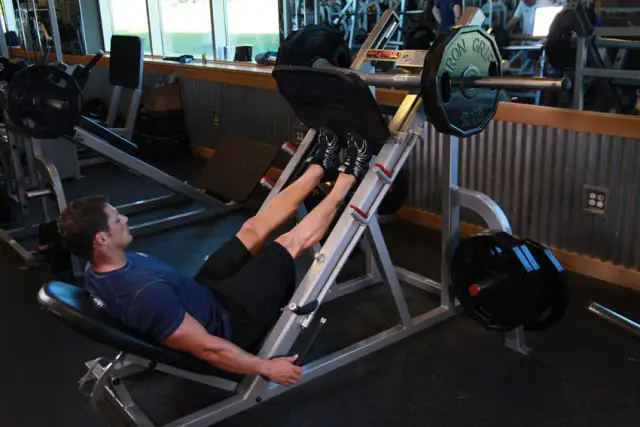 Calf Press On The Leg Press Machine — End