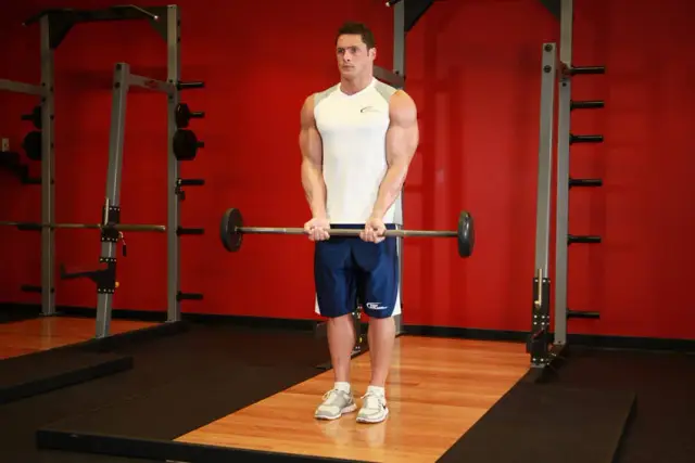 Close-Grip Standing Barbell Curl 1