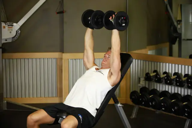 Dumbbell Incline Shoulder Raise 1