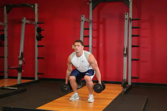 Dumbbell Squat — End