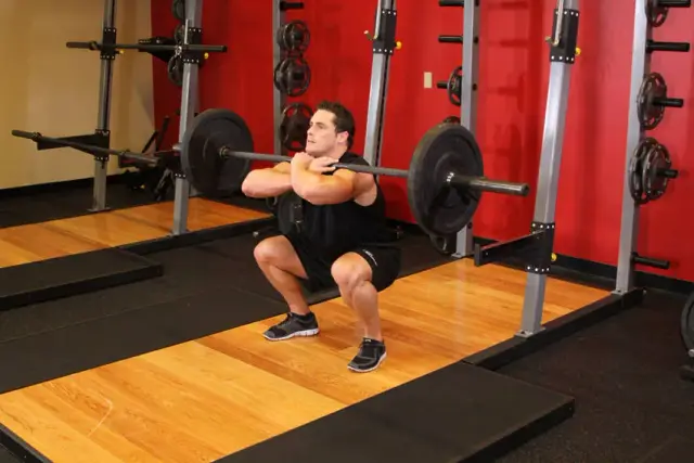Front Barbell Squat — End