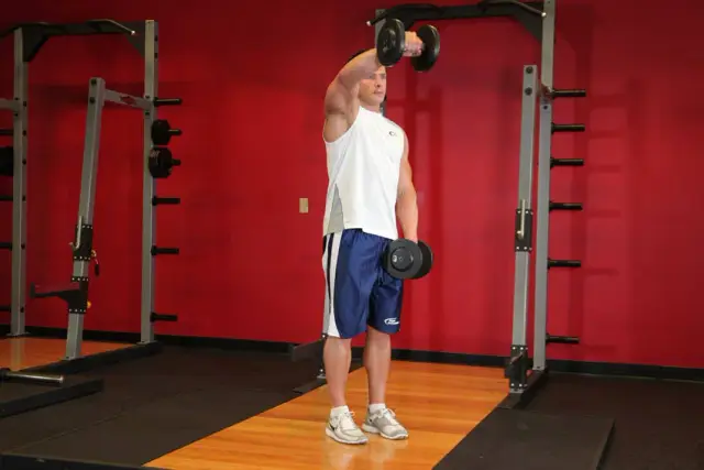 Front Dumbbell Raise — End