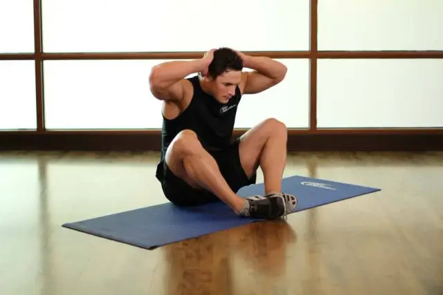 Groin and Back Stretch — Start