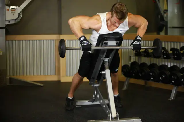 Incline Bench Pull — End