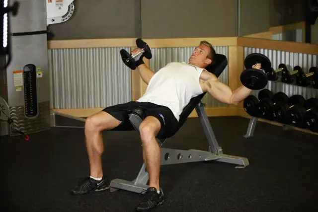 Incline Dumbbell Flyes — End