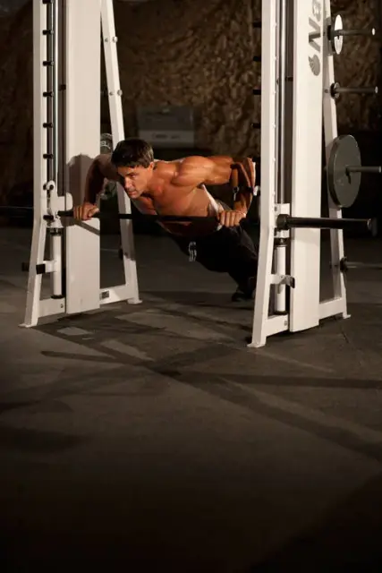 Incline Push-Up Wide — Start