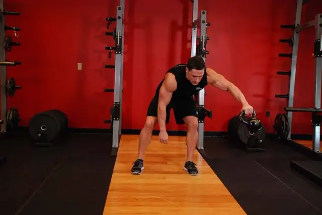 Kettlebell Pass Between The Legs — Start