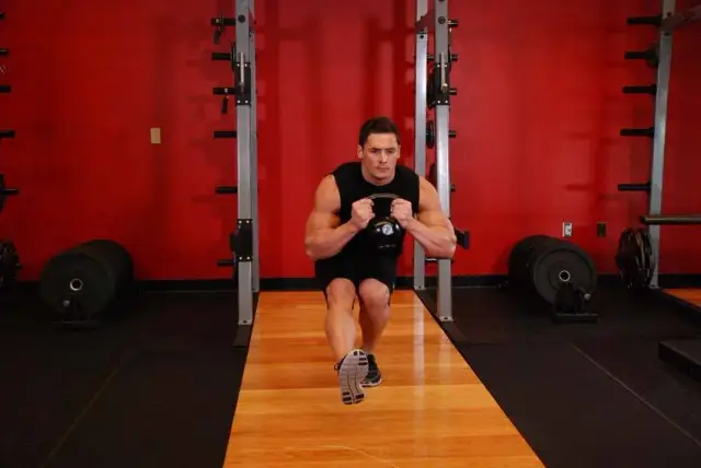 Kettlebell Pistol Squat — End