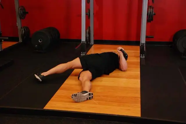 Leg-Over Floor Press — Start