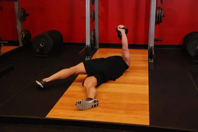 Leg-Over Floor Press — End