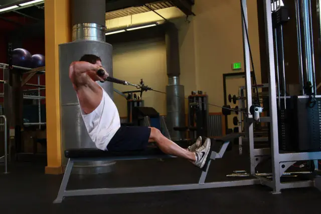 Low Pulley Row To Neck — End