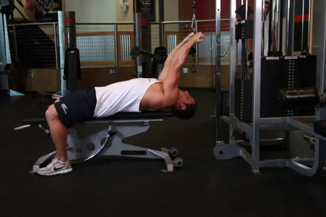 Lying Close-Grip Bar Curl On High Pulley 1