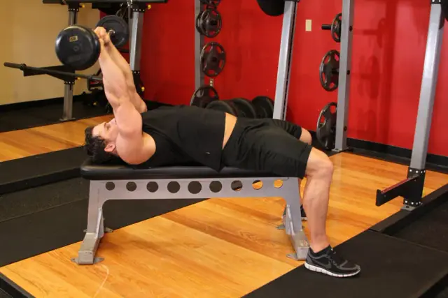 Lying Close-Grip Barbell Triceps Extension Behind The Head 2