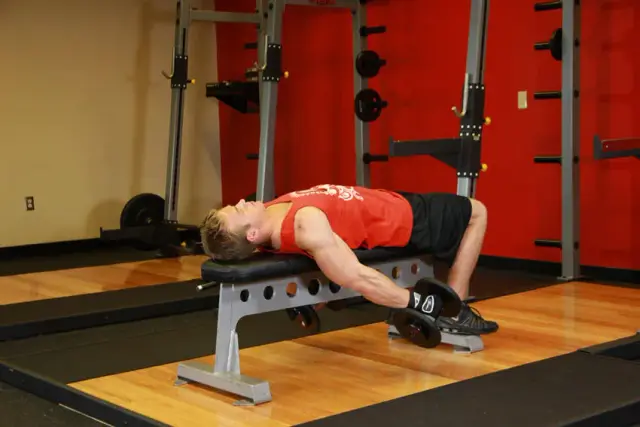 Lying Supine Dumbbell Curl 2