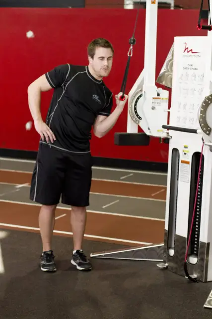 One-Arm High-Pulley Cable Side Bends — End