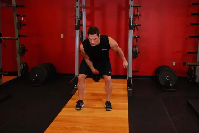 One-Arm Kettlebell Clean — End