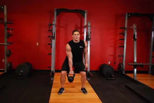 One-Arm Kettlebell Clean and Jerk — Start