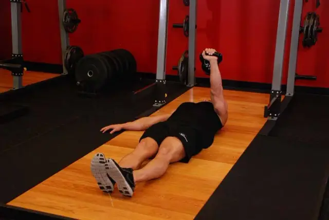 One-Arm Kettlebell Floor Press — End