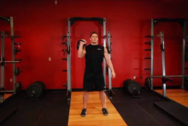 One-Arm Kettlebell Jerk — Start