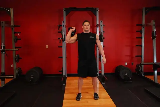 One-Arm Kettlebell Para Press — Start