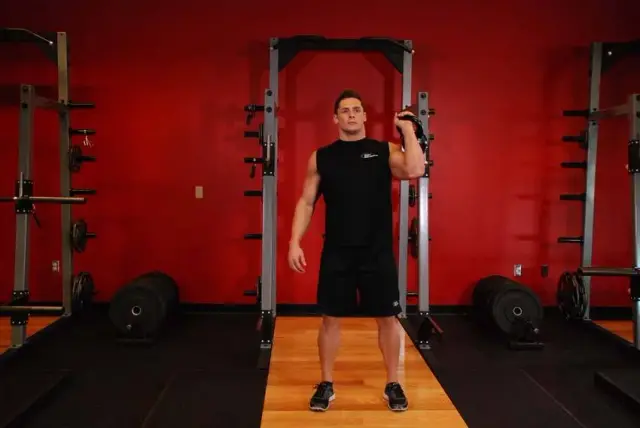 One-Arm Kettlebell Push Press — Start