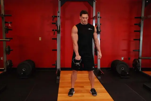 One-Arm Kettlebell Split Snatch — Start