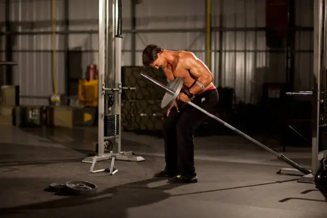 One-Arm Long Bar Row — End
