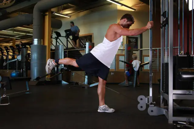 One-Legged Cable Kickback — End