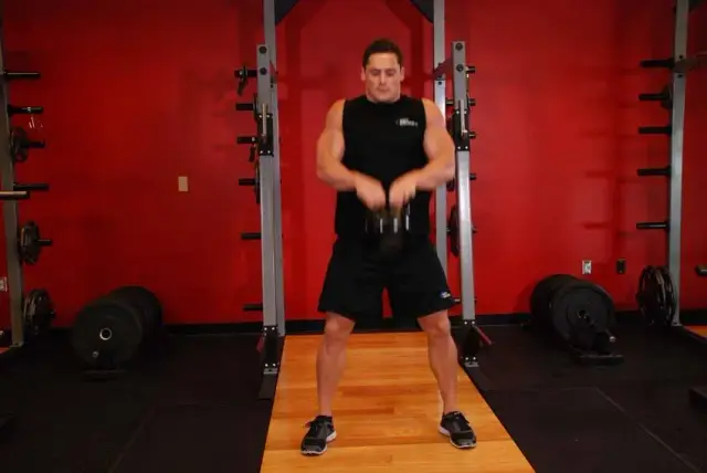 Open Palm Kettlebell Clean — End