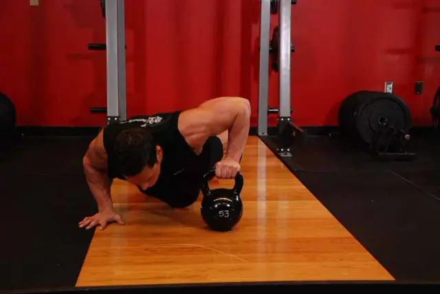 Plyo Kettlebell Pushups — Start
