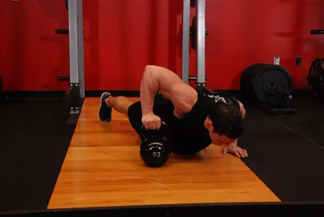 Plyo Kettlebell Pushups — End