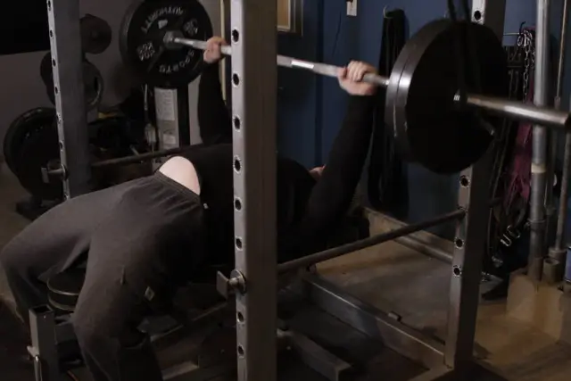 Reverse Band Bench Press — Start