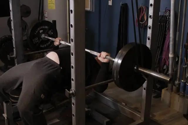 Reverse Band Bench Press — End