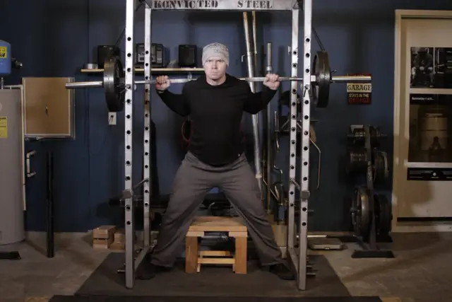 Reverse Band Box Squat — Start