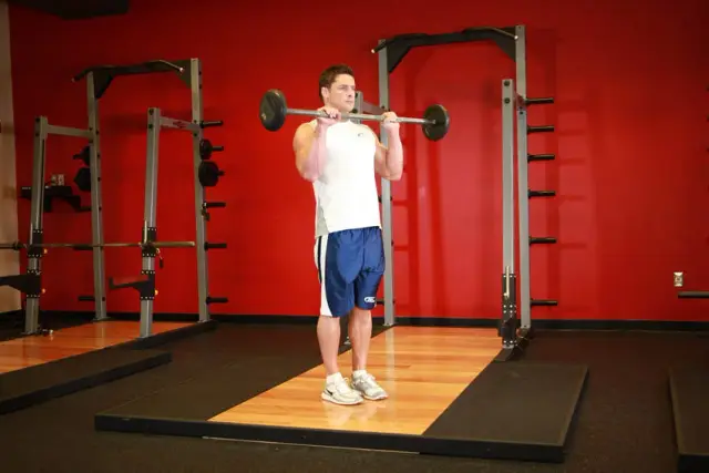 Reverse Barbell Curl — End