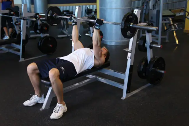 Reverse Triceps Bench Press — End