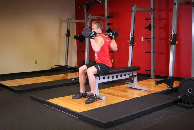 Seated Barbell Twist — Start