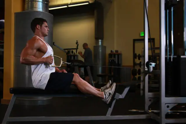 Seated One-arm Cable Pulley Rows — End