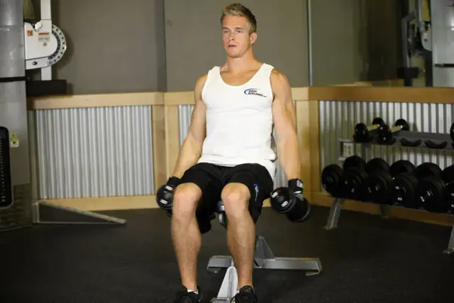 Seated Side Lateral Raise — Start
