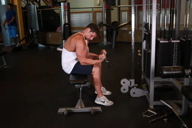 Seated Two-Arm Palms-Up Low-Pulley Wrist Curl 2