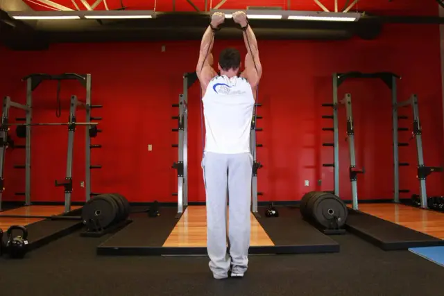Shoulder Press - With Bands — End
