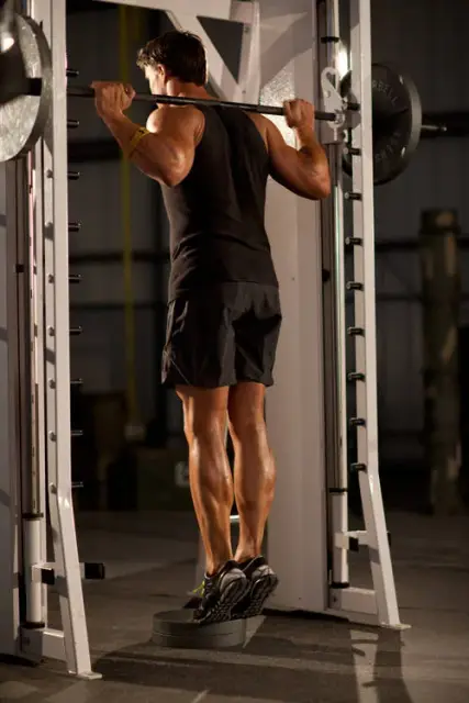 Smith Machine Calf Raise — End
