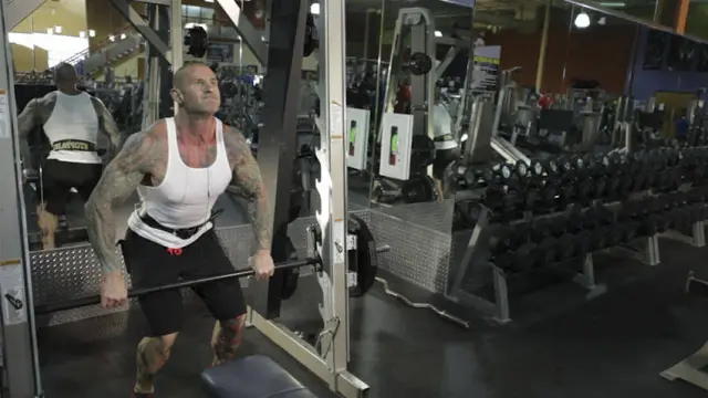 Smith Machine Hang Power Clean — End